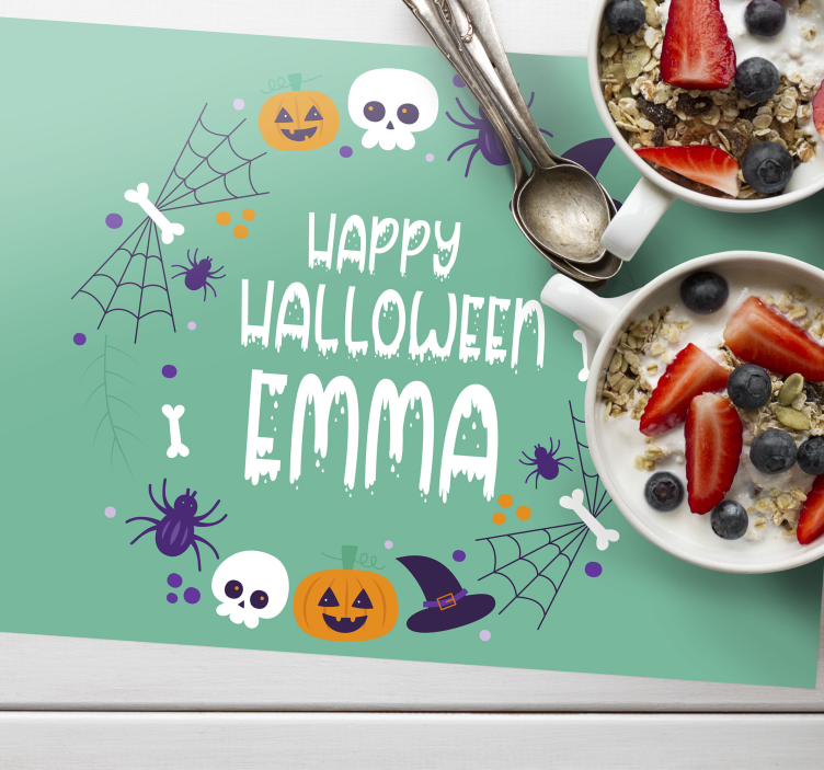 Tovaglietta americana di halloween design a tema halloween - TenStickers