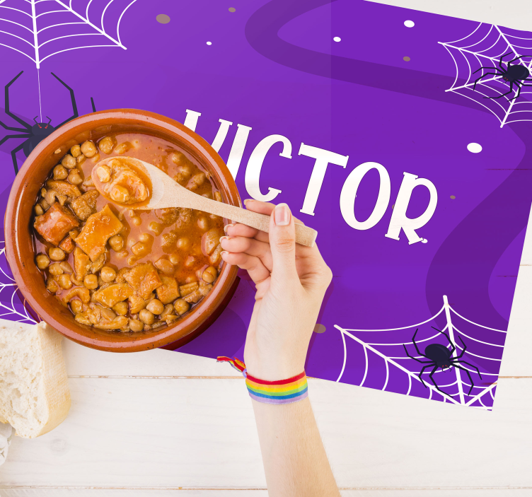 Tovaglietta americana di halloween ragnatele spettrali - TenStickers