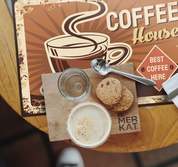 Tovaglietta americana frase citazione da caffè - TenStickers