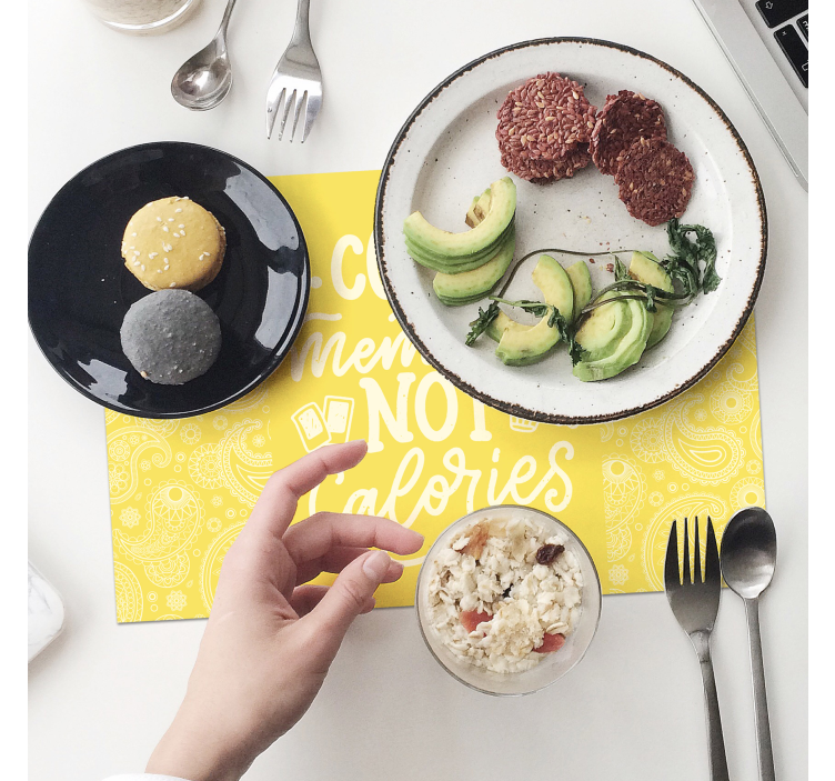 Tovaglietta americana frase conta i ricordi concetto - TenStickers