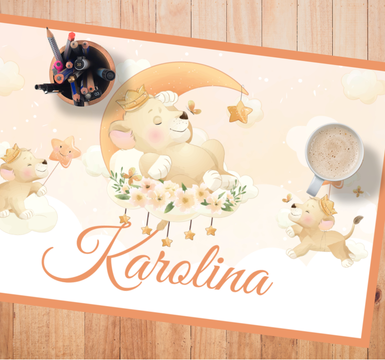 Tovaglietta americana infantile cuccioli di leone giocosi - TenStickers