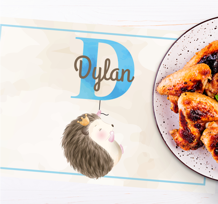 Tovaglietta americana infantile design riccio carino - TenStickers