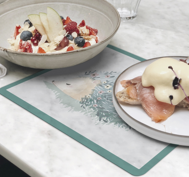 Tovaglietta americana infantile illustrazione riccio carino - TenStickers