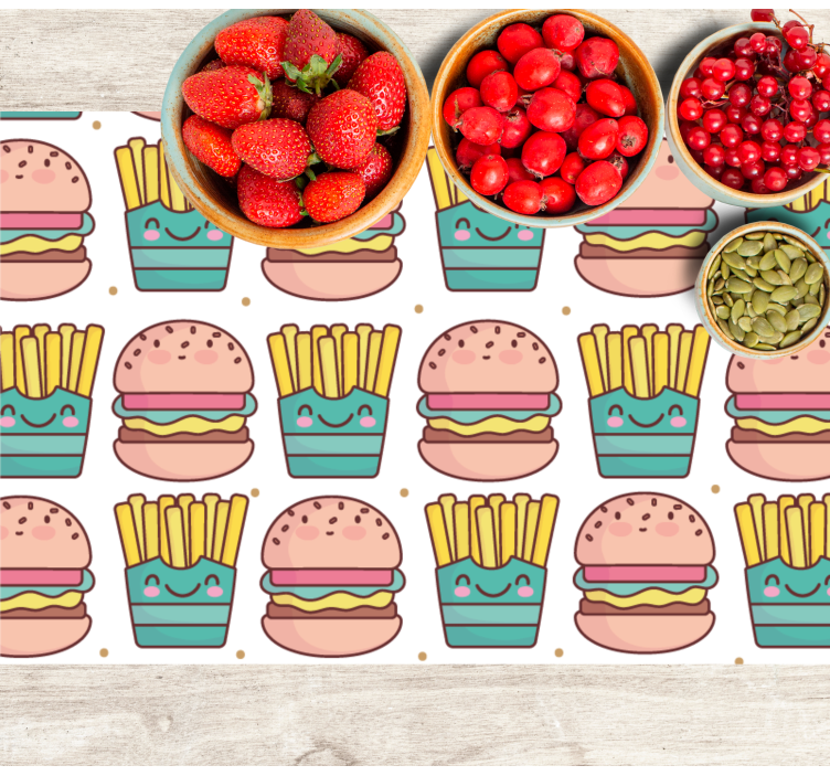 Tovaglietta americana infantile motivo burger felice - TenStickers