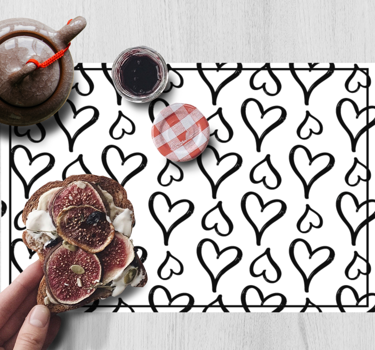 Tovaglietta americana infantile motivo cuori giocoso - TenStickers