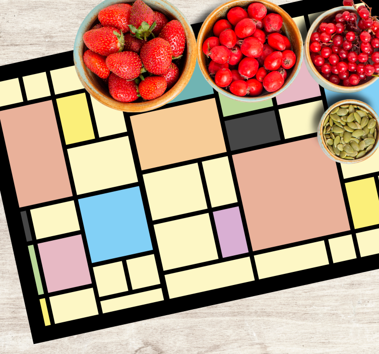 Tovaglietta americana moderna con motivo astratto geometrico - TenStickers