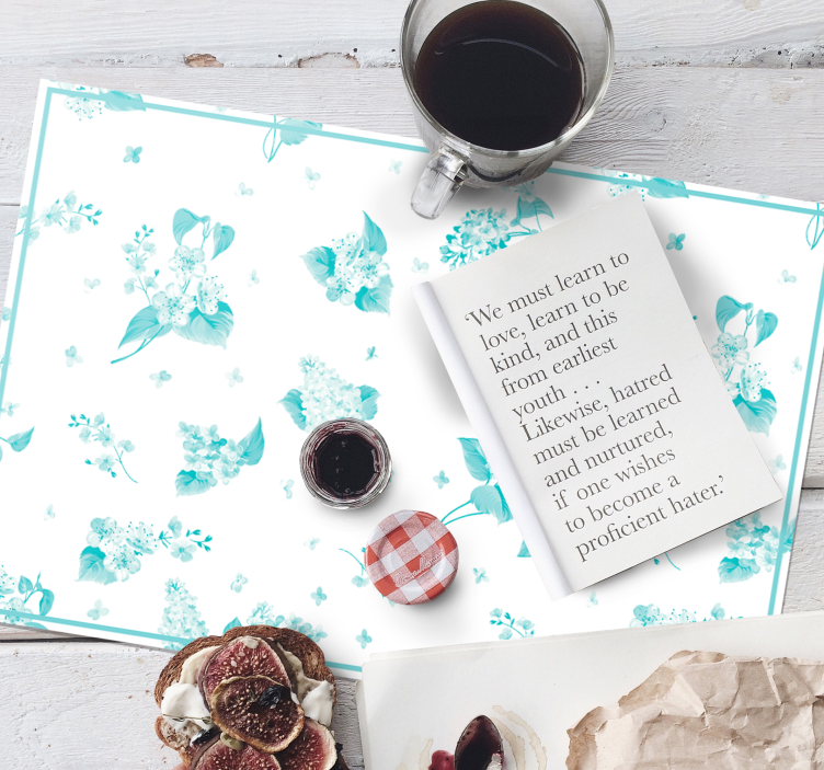 Tovaglietta americana moderna con motivo floreale - TenStickers