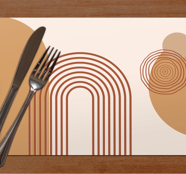 Tovaglietta americana moderna forme curve sovrapposte - TenStickers