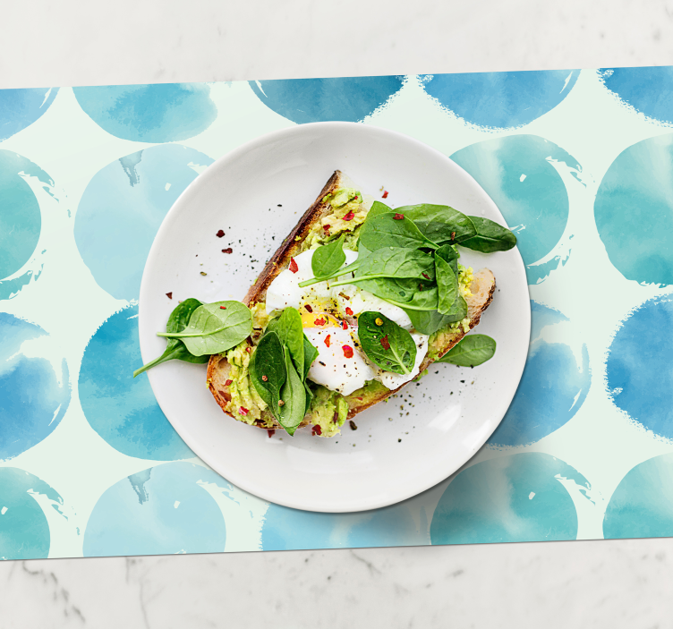 Tovaglietta americana moderna motivi acquerello circolari - TenStickers