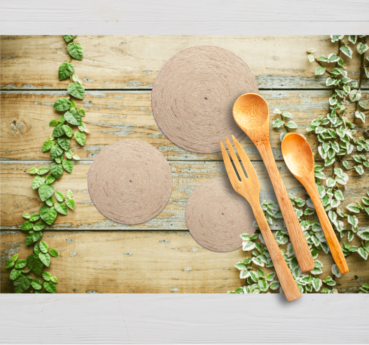 Tovaglietta americana moderna set di sottobicchieri naturali - TenStickers