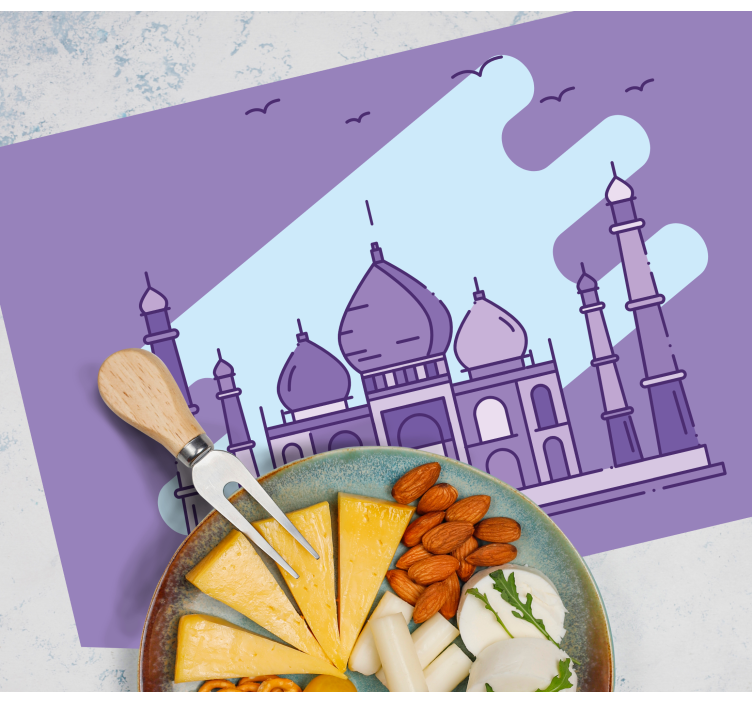 Tovaglietta americana moderna silhouette taj mahal - TenStickers