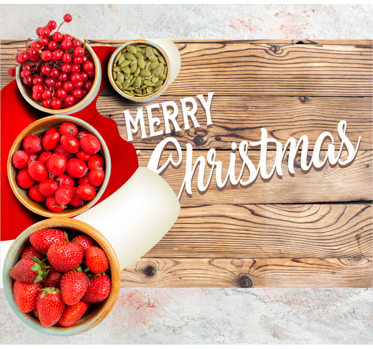 Tovaglietta americana natale cappello di babbo natale - TenStickers