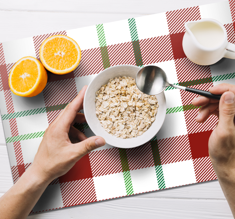 Tovaglietta americana natale copertura a scacchi - TenStickers