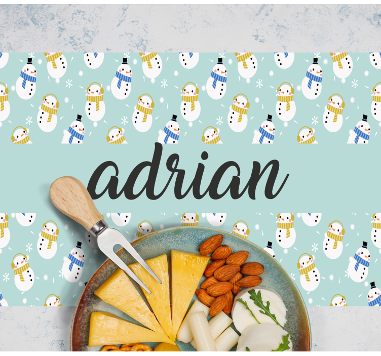 Tovaglietta americana natale design personalizzato pupazzo - TenStickers