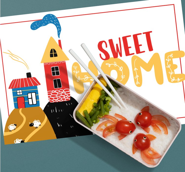 Tovaglietta americana originale casa magica arte popolare moderna - TenStickers