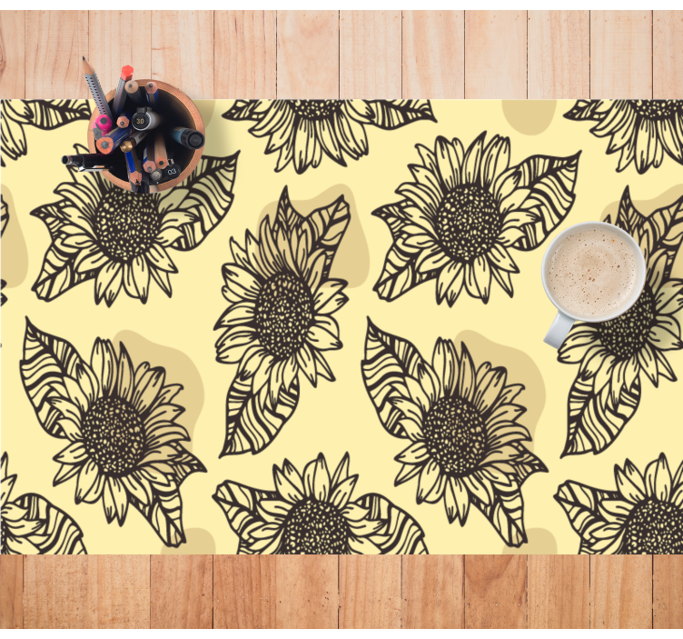 Tovaglietta americana originale con motivo girasole - TenStickers