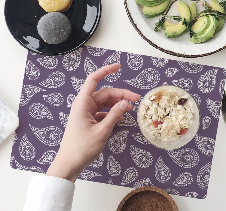 Tovaglietta americana originale con motivo paisley - TenStickers