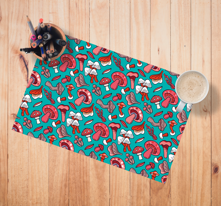 Tovaglietta americana originale concetto funghi vivaci - TenStickers