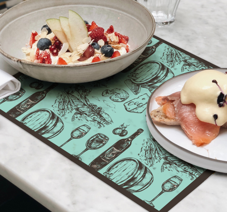 Tovaglietta americana originale elementi di cucina vintage - TenStickers