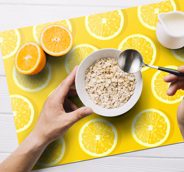 Tovaglietta americana originale fette di limone bright - TenStickers