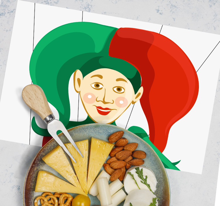 Tovaglietta americana originale illustrazione giullare - TenStickers