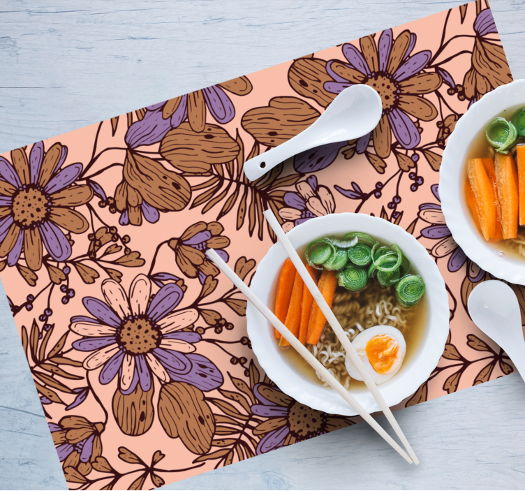 Tovaglietta americana originale ispirata ai fiori - TenStickers