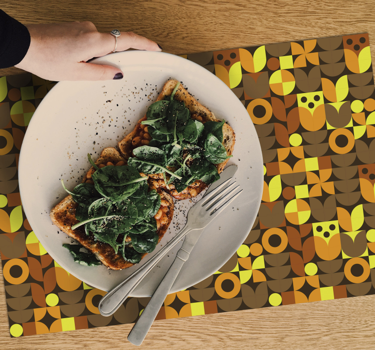 Tovaglietta americana originale motivi geometrici colorati - TenStickers