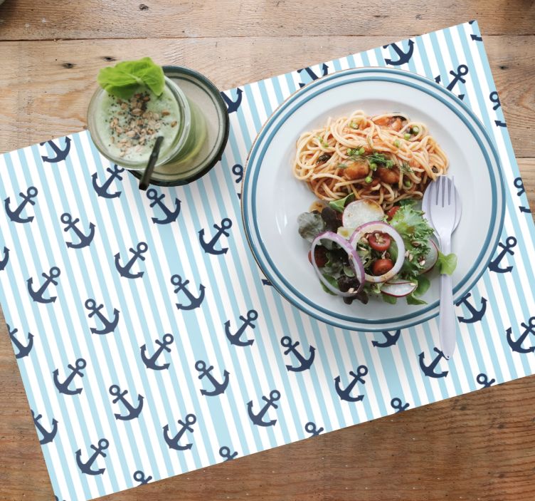 Tovaglietta americana originale motivo ancora marittima - TenStickers