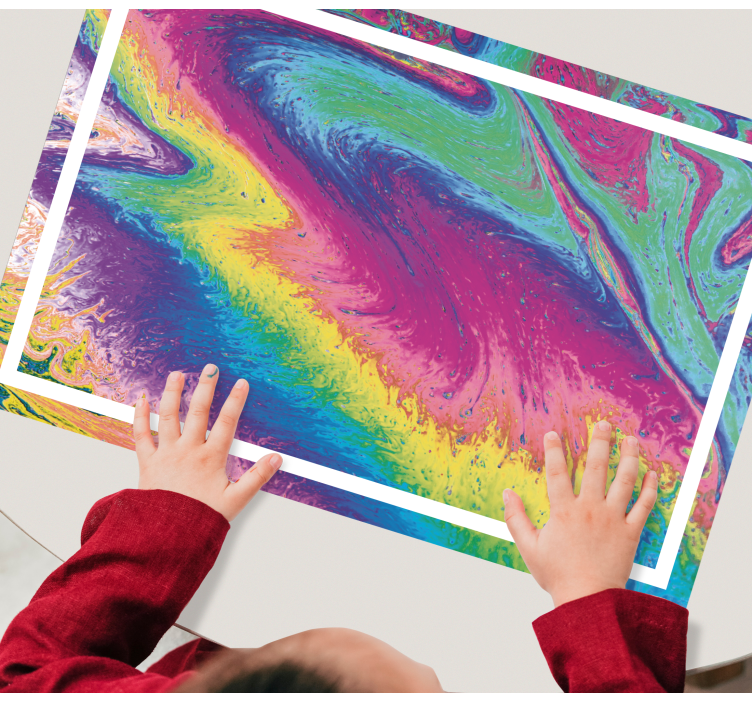 Tovaglietta americana originale motivo astratto vivace - TenStickers