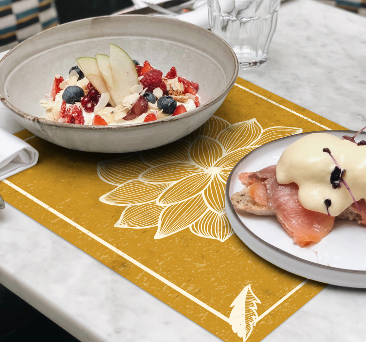 Tovaglietta americana originale motivo botanico elegante - TenStickers