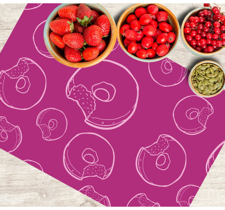 Tovaglietta americana originale motivo ciambelle colorate - TenStickers