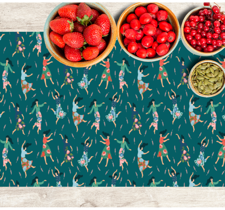 Tovaglietta americana originale motivo donne danzanti - TenStickers