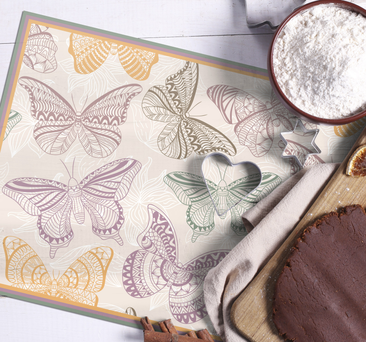 Tovaglietta americana originale motivo farfalle elegante - TenStickers