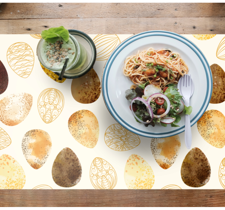 Tovaglietta americana originale motivo uovo elegante - TenStickers