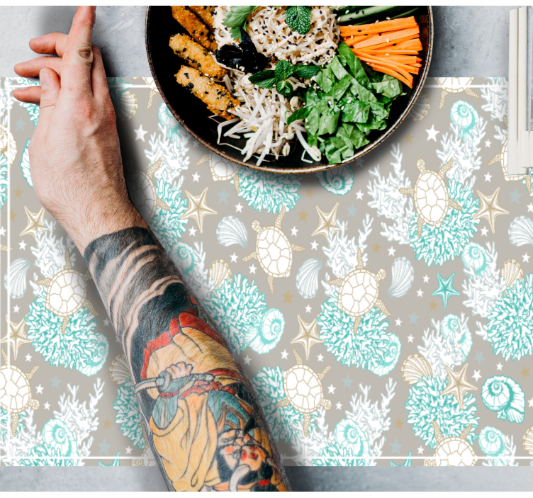 Tovaglietta americana originale superficie a conchiglia - TenStickers