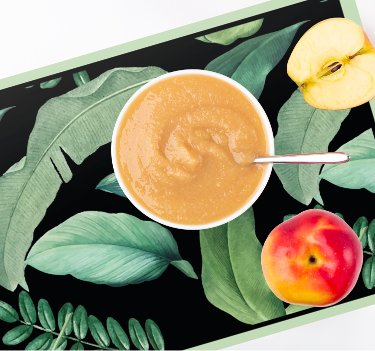 Tovaglietta americana textu creazione motivo foglia - TenStickers