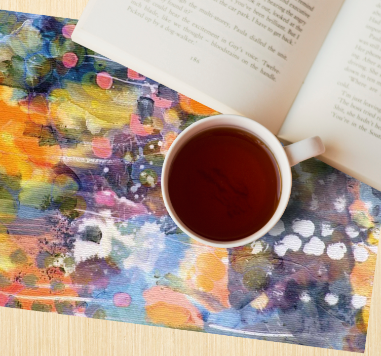 Tovaglietta americana textu esplosione di colori - TenStickers