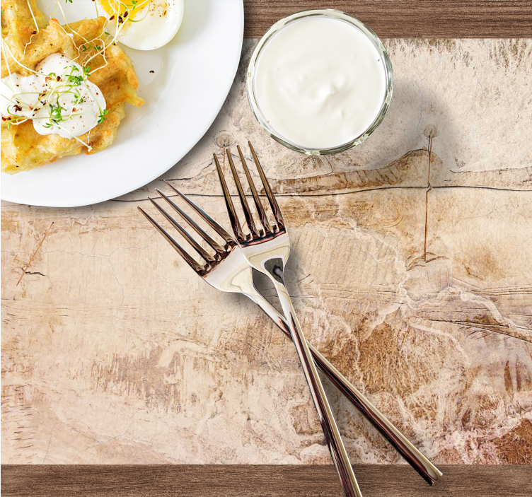 Tovaglietta americana textu finitura in legno naturale - TenStickers