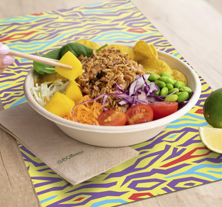 Tovaglietta americana textu motivo astratto colorato - TenStickers