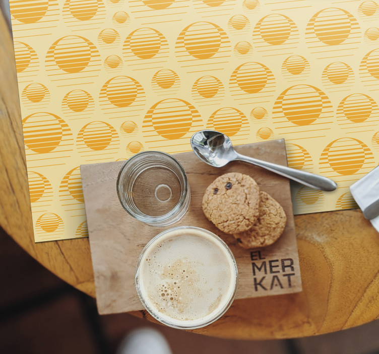 Tovaglietta americana textu motivo cerchi rigati - TenStickers