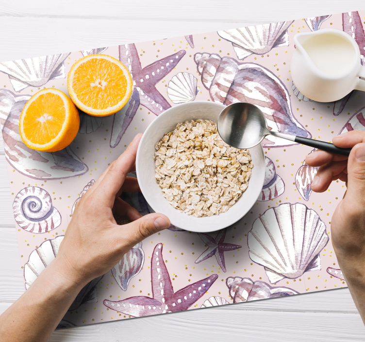 Tovaglietta americana textu motivo conchiglie - TenStickers