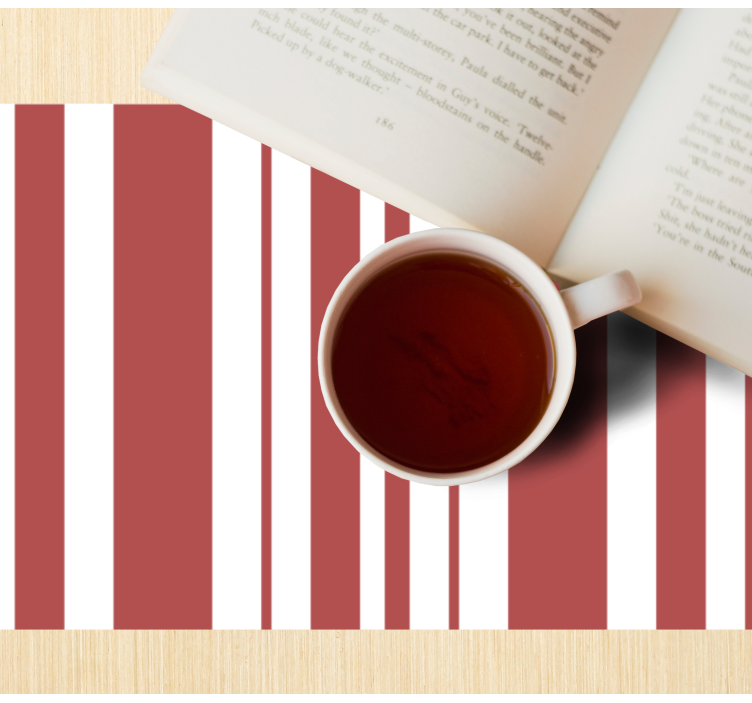 Tovaglietta americana textu motivo righe colorate - TenStickers