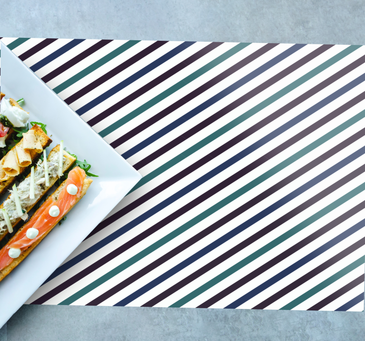 Tovaglietta americana textu schema a righe - TenStickers