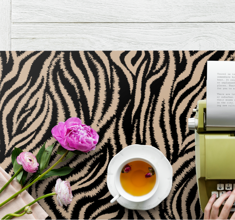 Tovaglietta americana textu superficie a righe zebra - TenStickers