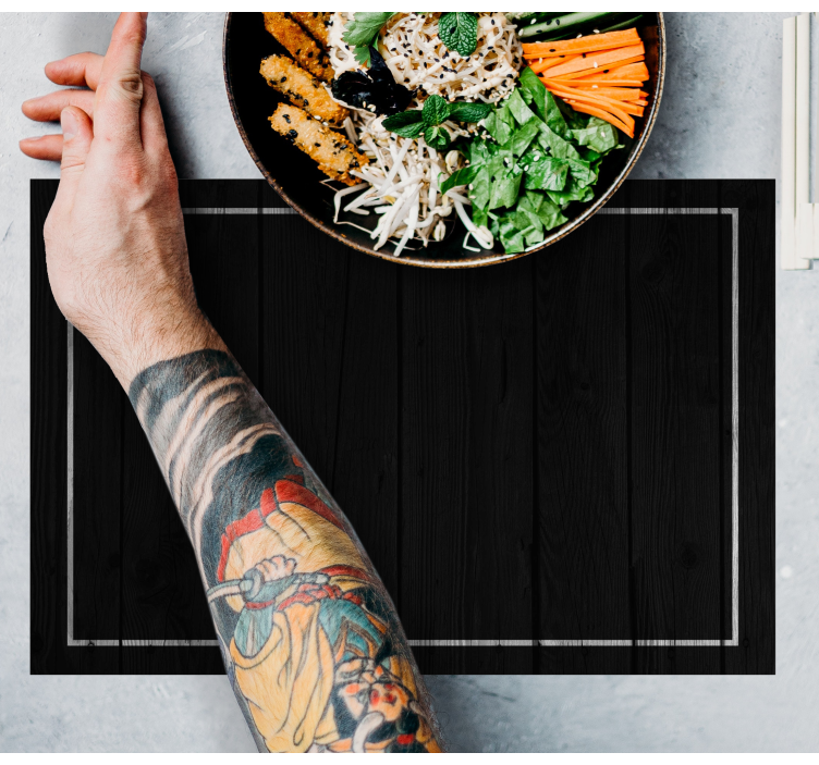 Tovaglietta americana textu superficie nera elegante - TenStickers