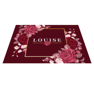 Personalizzare le tovagliette in vinile con nome rose - TenStickers