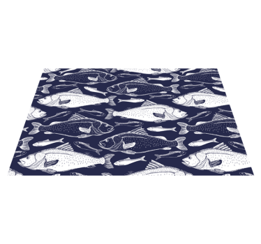 Tovaglietta americana texture Pesce sotto il mare - TenStickers