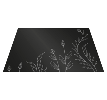 Sfondo posteriore con piante eleganti tovagliette eleganti - TenStickers