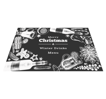 Tovaglietta americana natale menu bevande festive - TenStickers