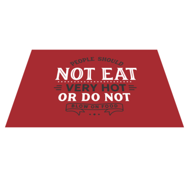 Tovaglietta americana frase messaggio educativo alimentare - TenStickers